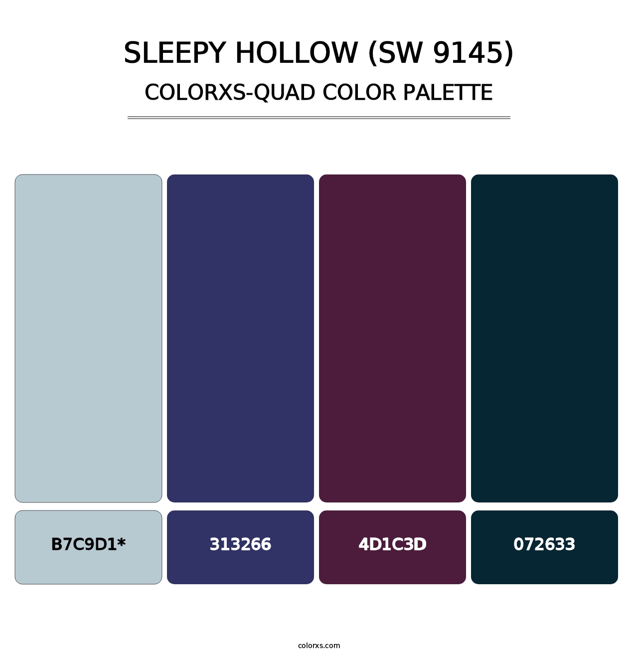 Sleepy Hollow (SW 9145) - Colorxs Quad Palette