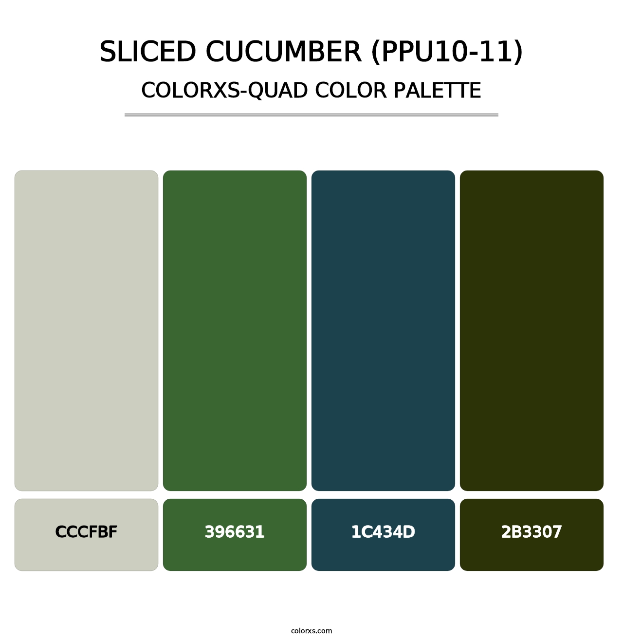 Sliced Cucumber (PPU10-11) - Colorxs Quad Palette