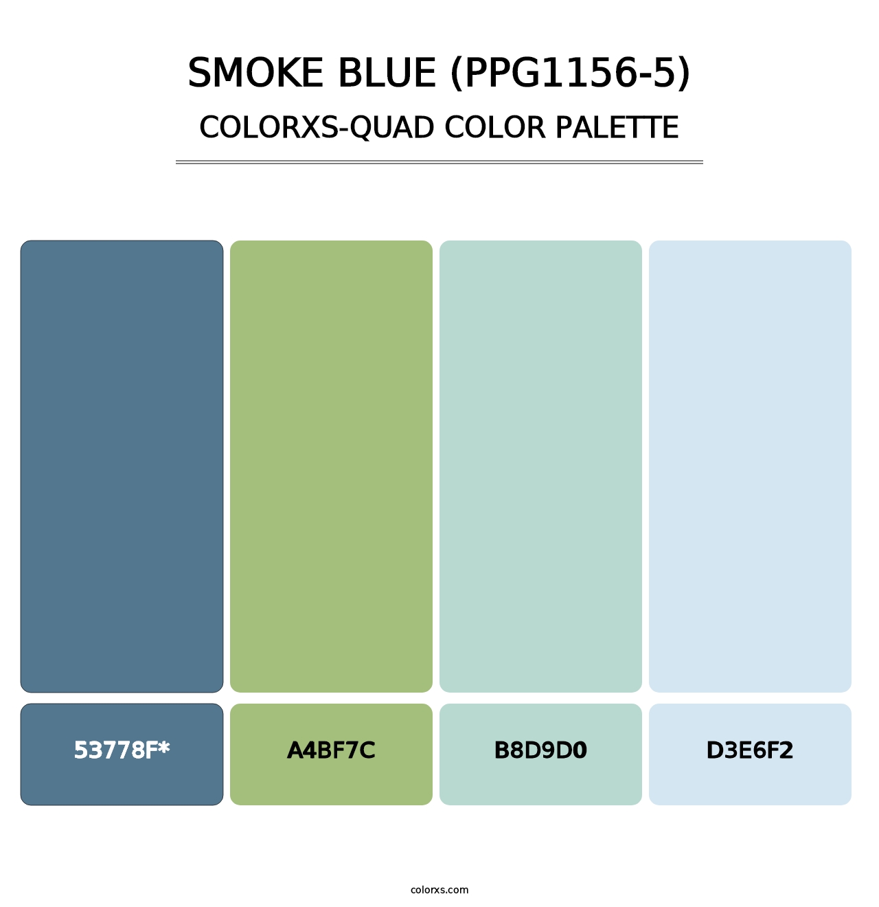 Smoke Blue (PPG1156-5) - Colorxs Quad Palette