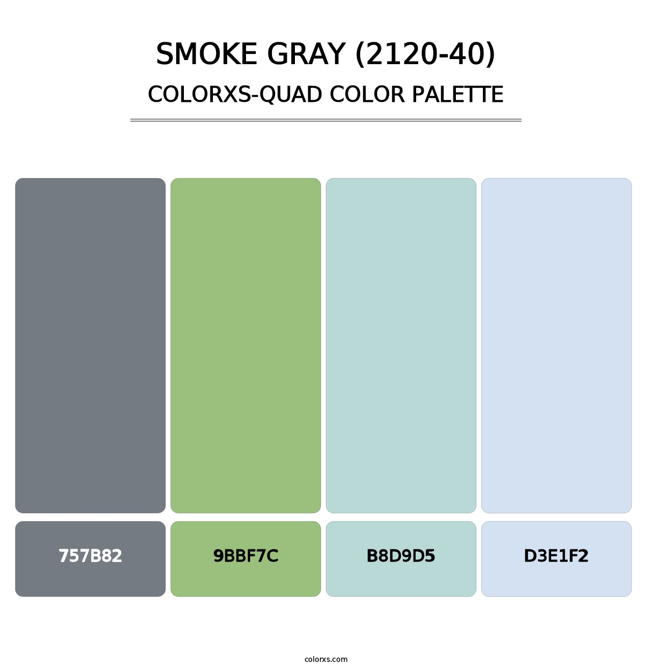 Smoke Gray (2120-40) - Colorxs Quad Palette