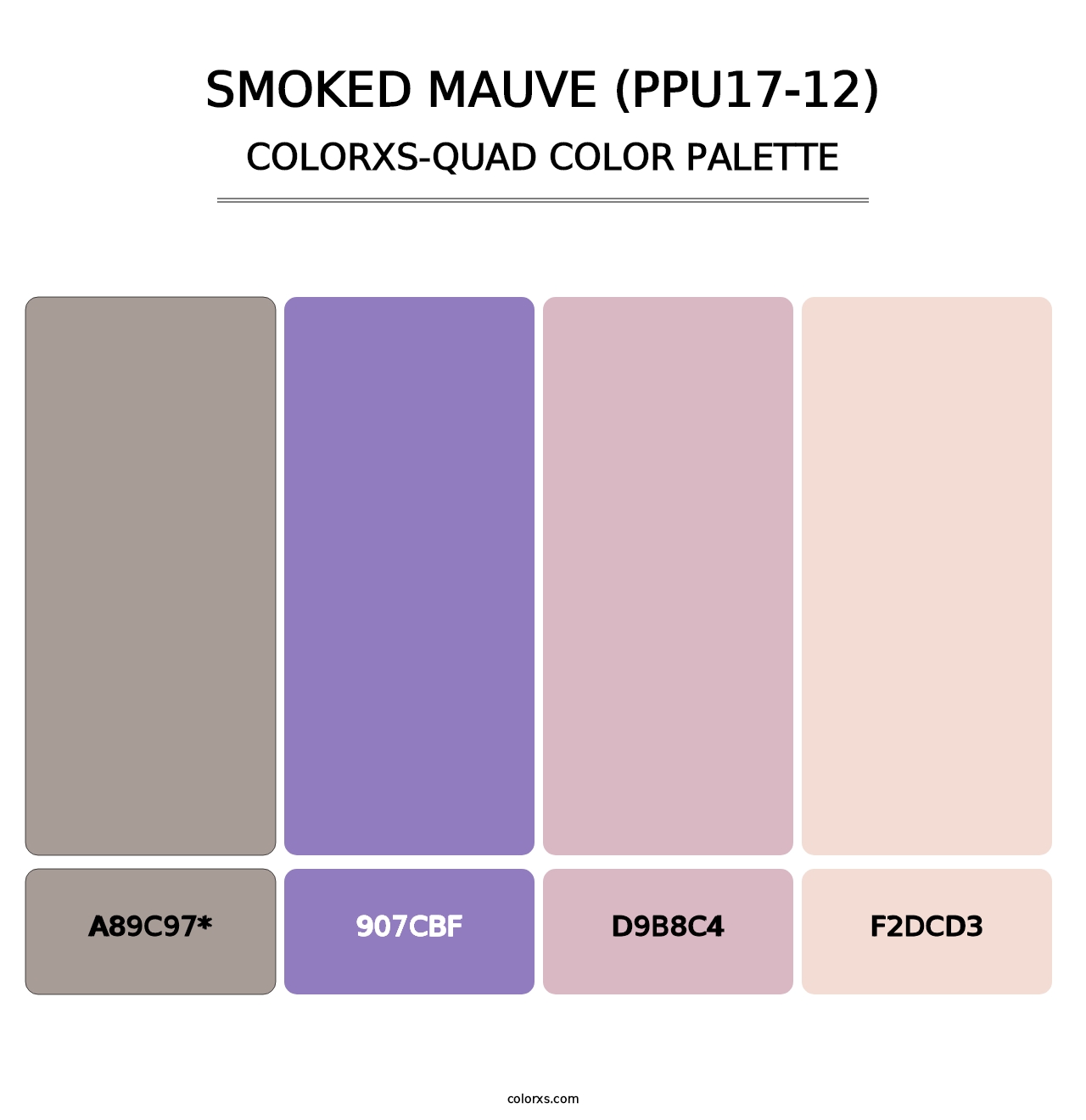 Smoked Mauve (PPU17-12) - Colorxs Quad Palette