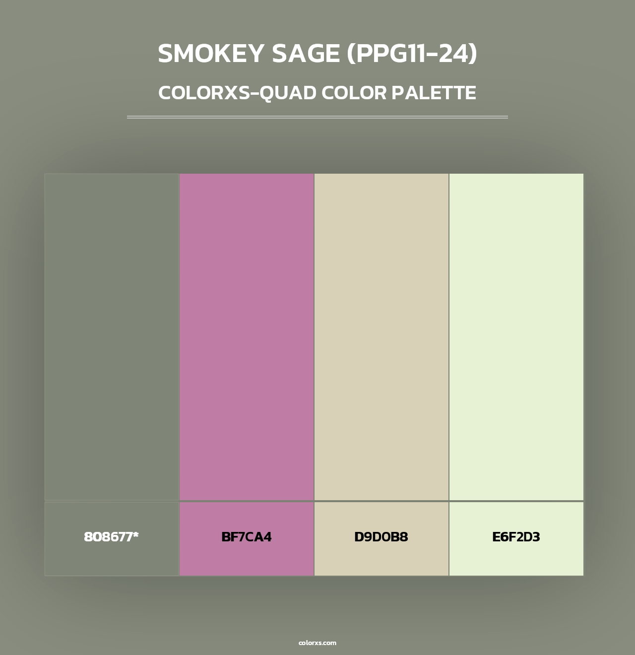 Smokey Sage (PPG11-24) - Colorxs Quad Palette