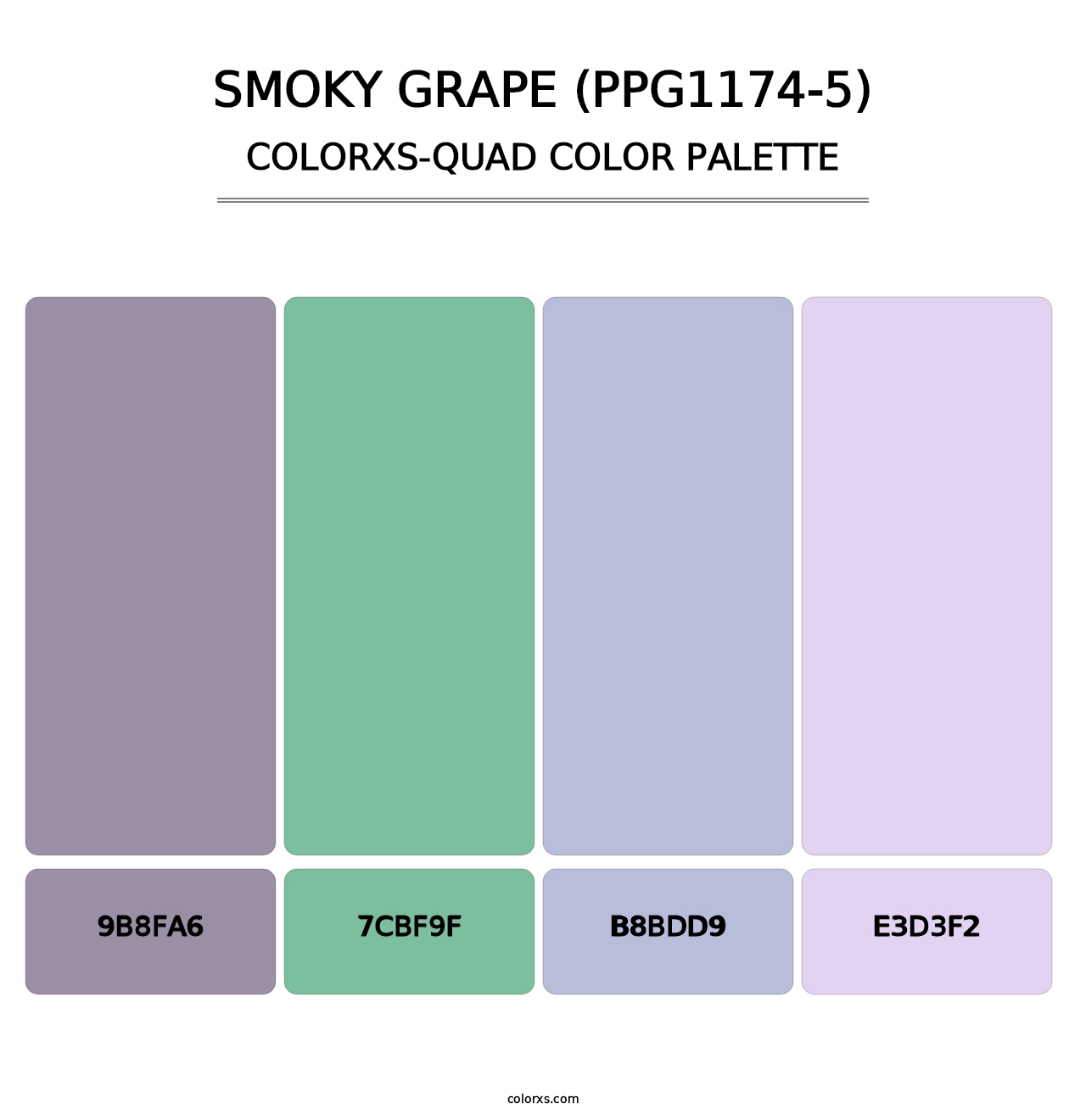 Smoky Grape (PPG1174-5) - Colorxs Quad Palette