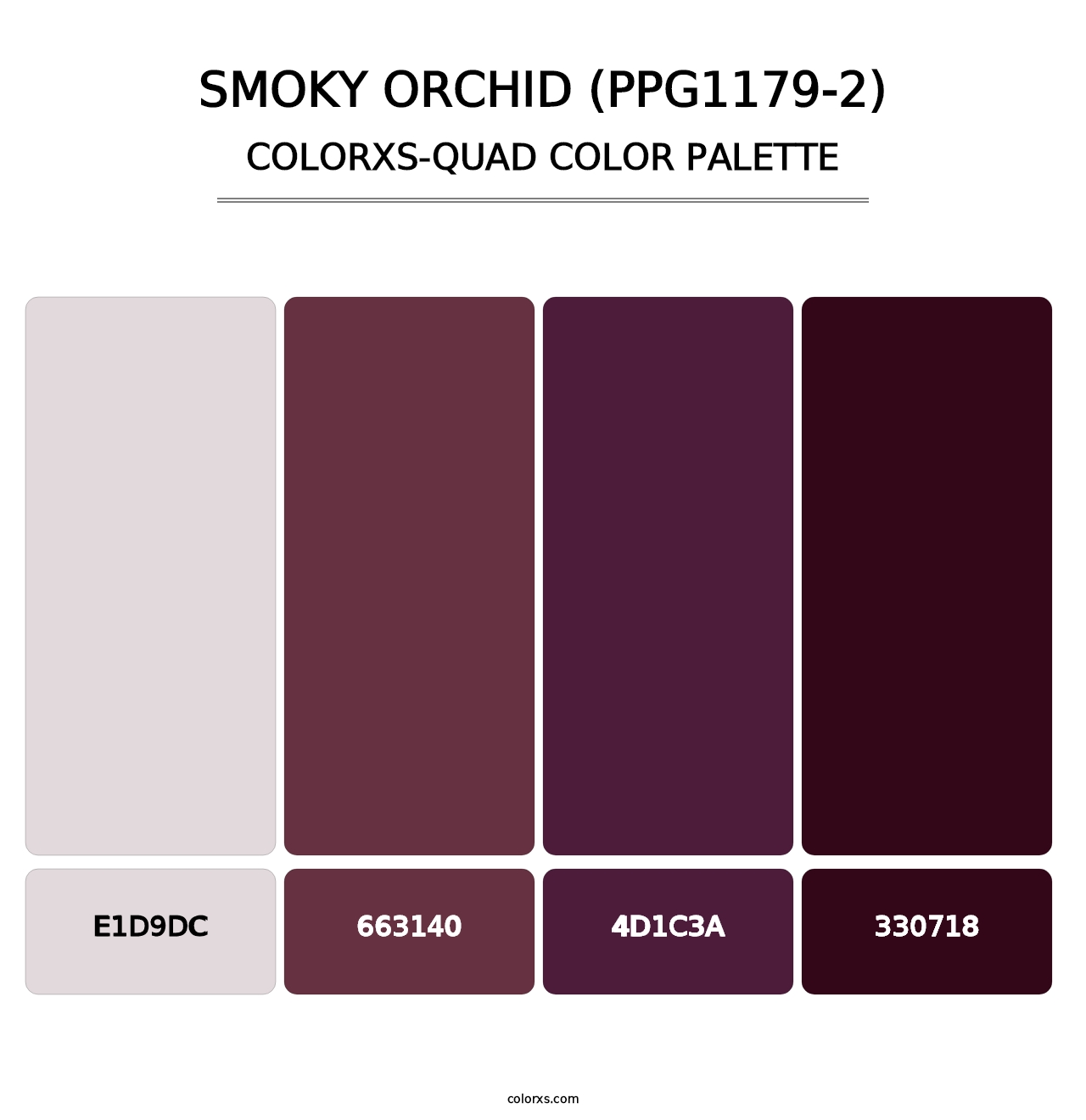 Smoky Orchid (PPG1179-2) - Colorxs Quad Palette