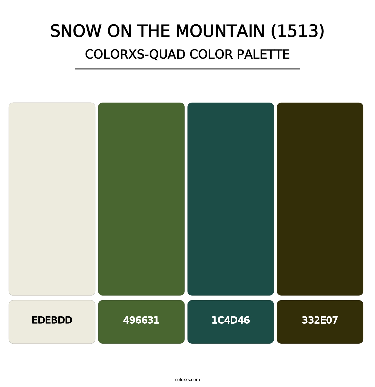 Snow on the Mountain (1513) - Colorxs Quad Palette