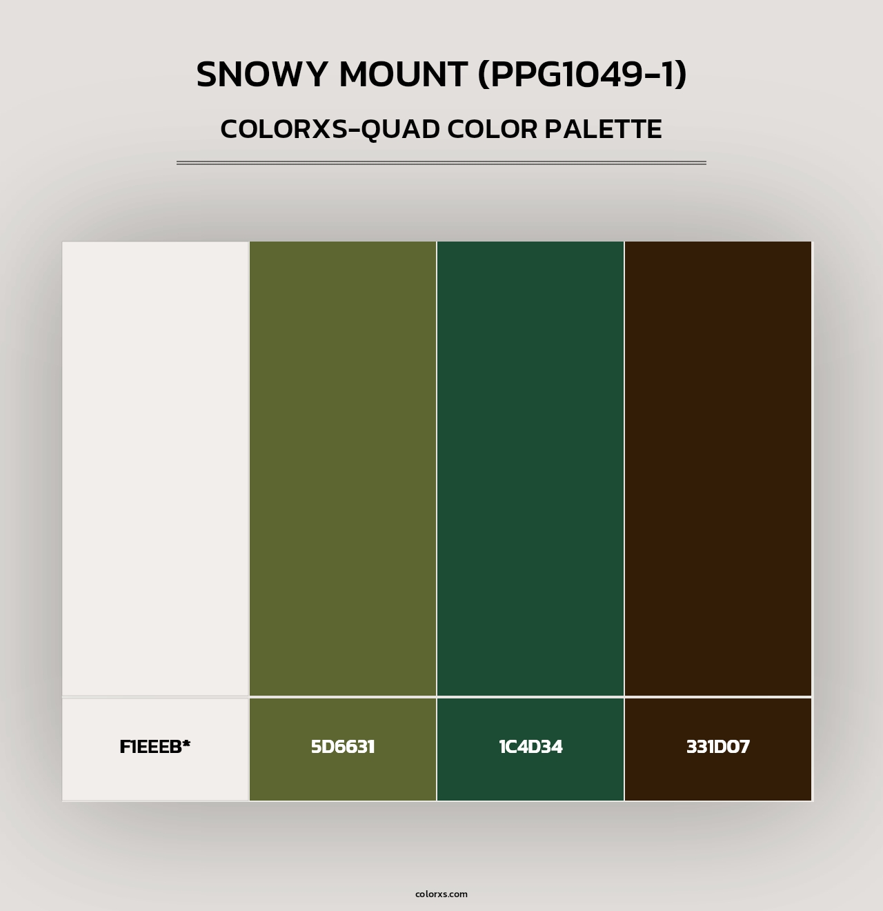 Snowy Mount (PPG1049-1) - Colorxs Quad Palette