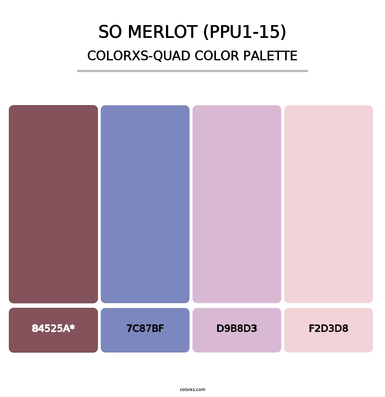 So Merlot (PPU1-15) - Colorxs Quad Palette