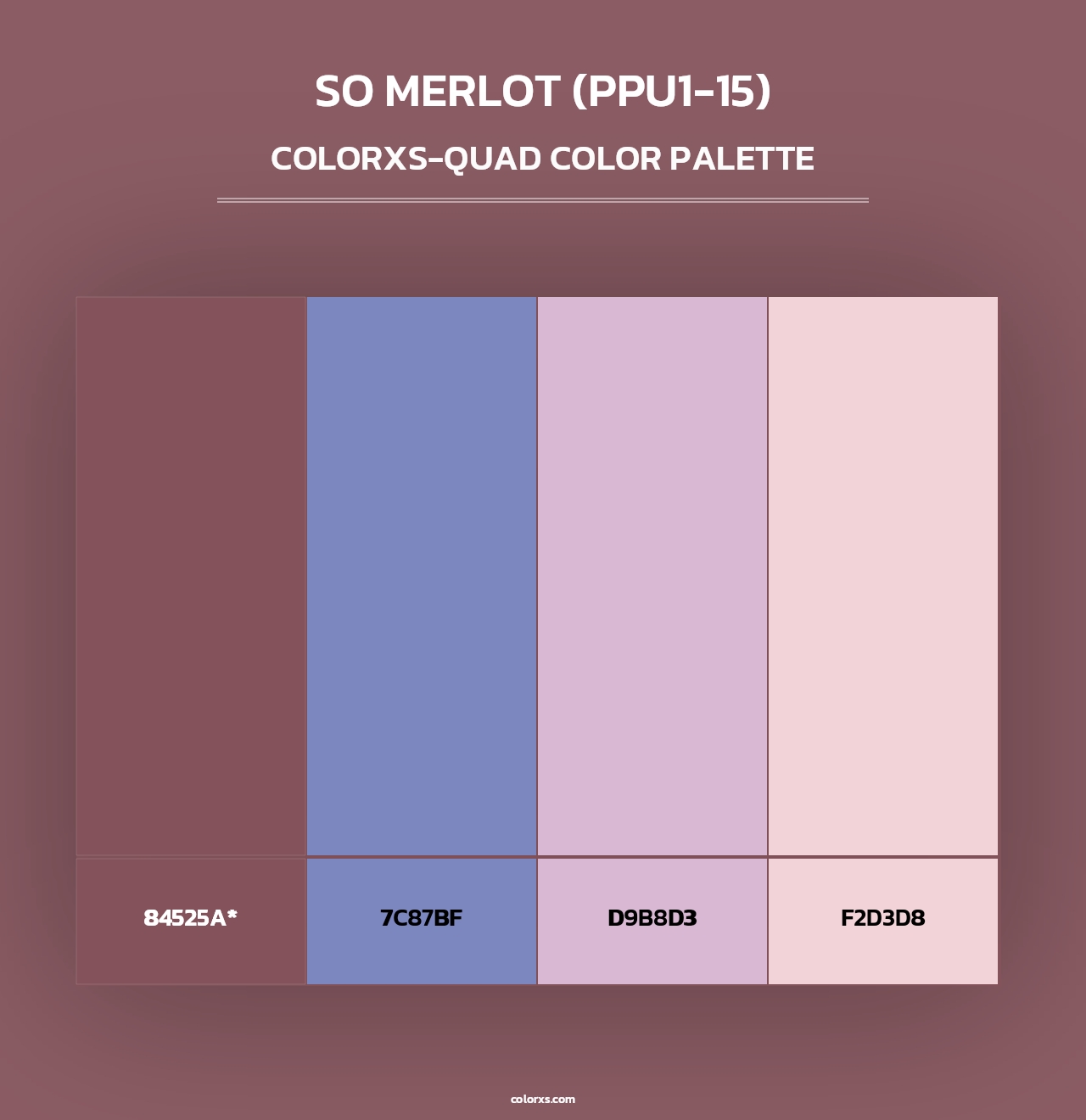 So Merlot (PPU1-15) - Colorxs Quad Palette