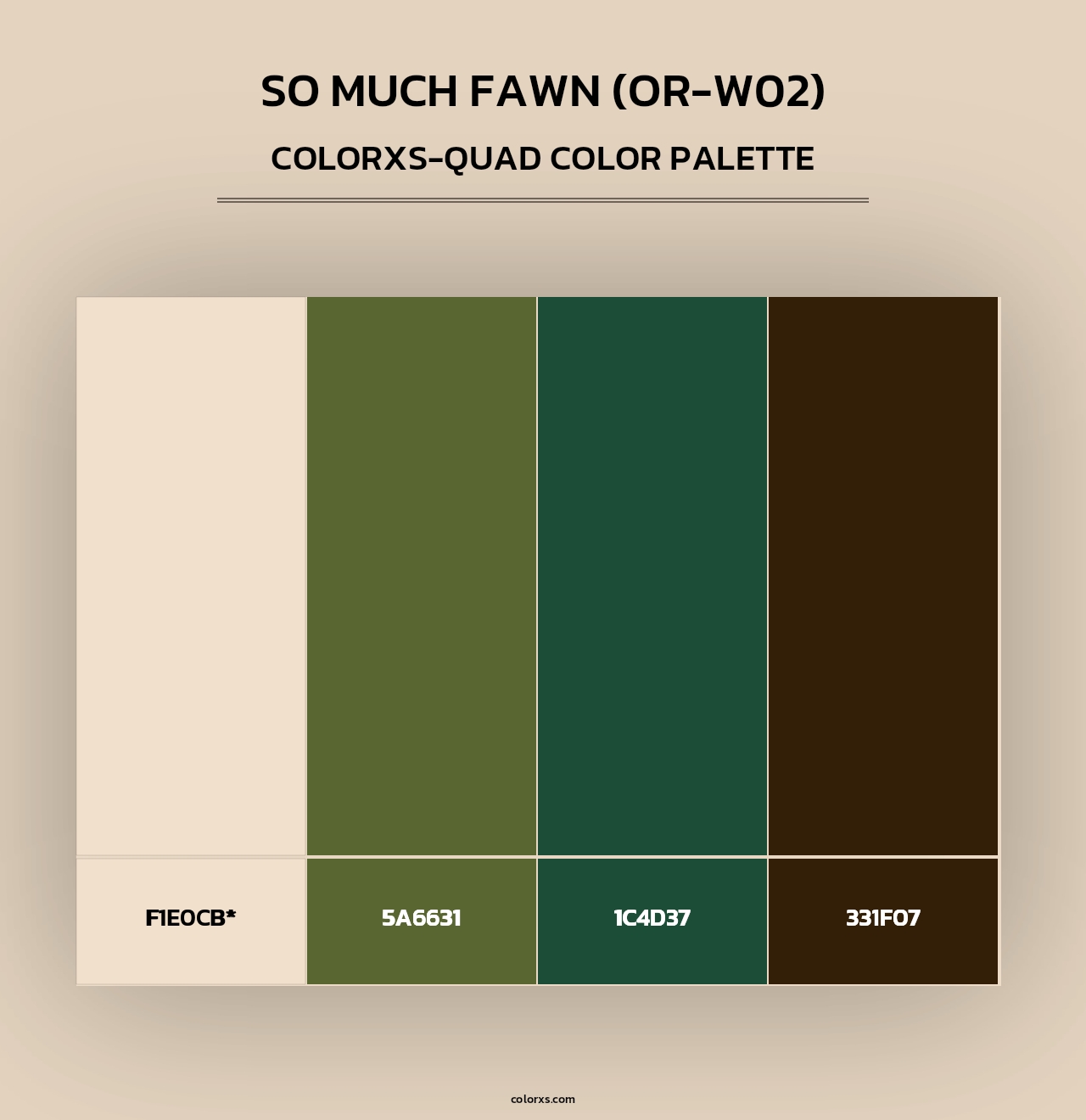 So Much Fawn (OR-W02) - Colorxs Quad Palette