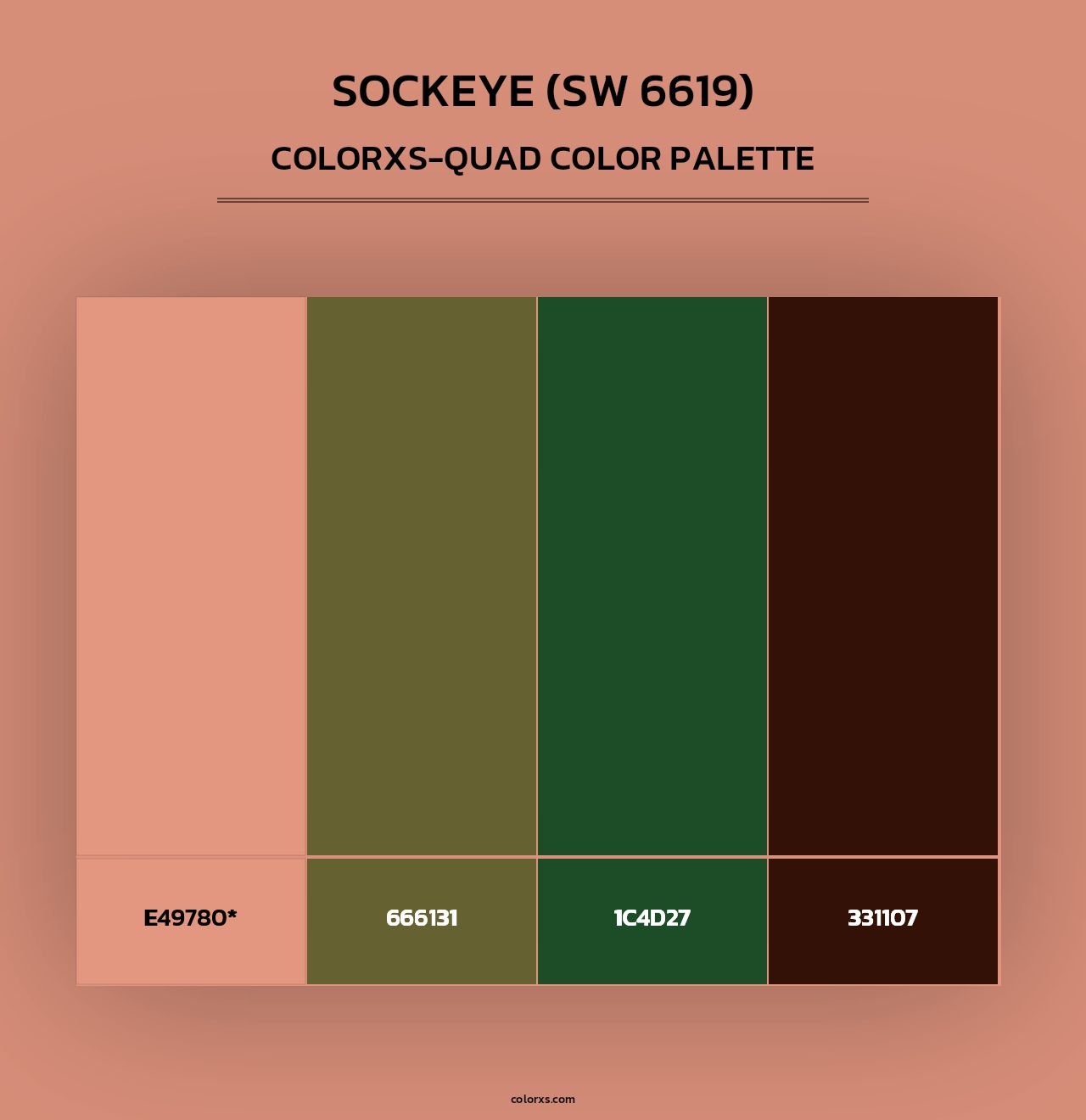 Sockeye (SW 6619) - Colorxs Quad Palette