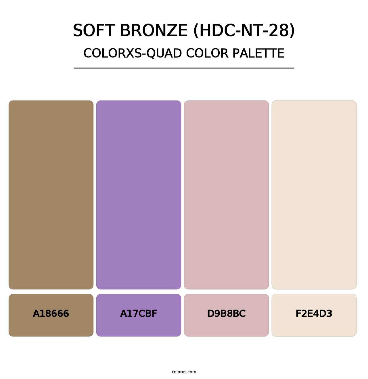 Soft Bronze (HDC-NT-28) - Colorxs Quad Palette