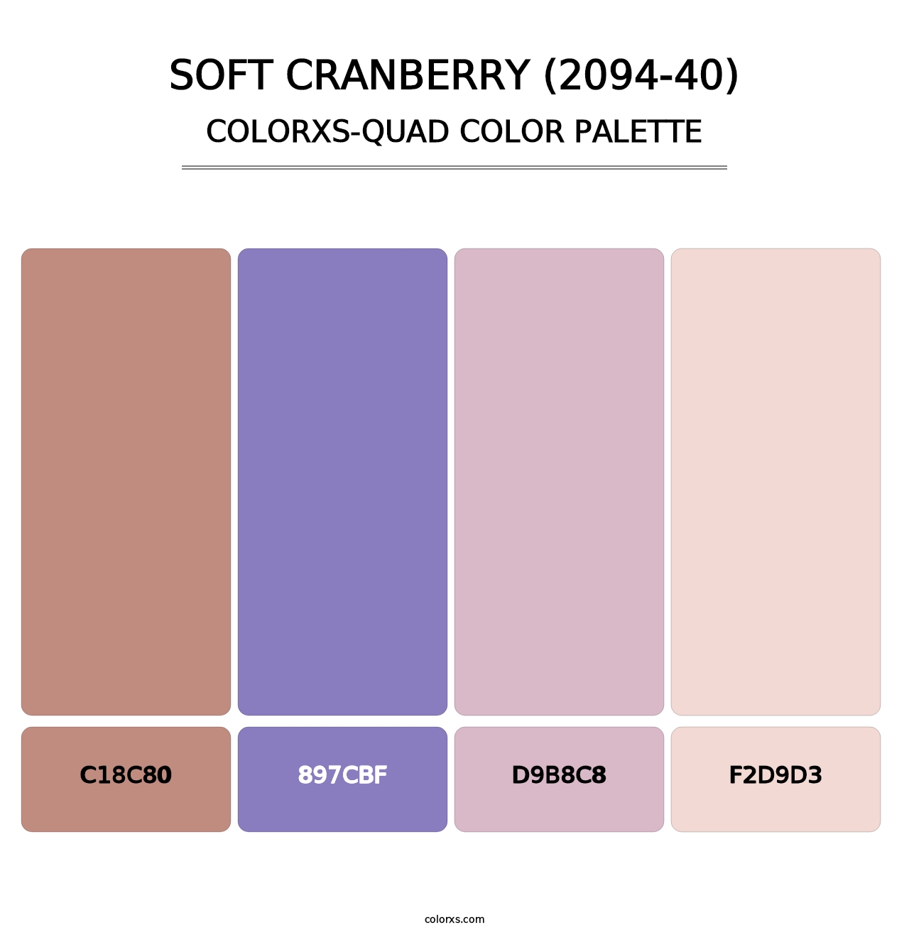 Soft Cranberry (2094-40) - Colorxs Quad Palette