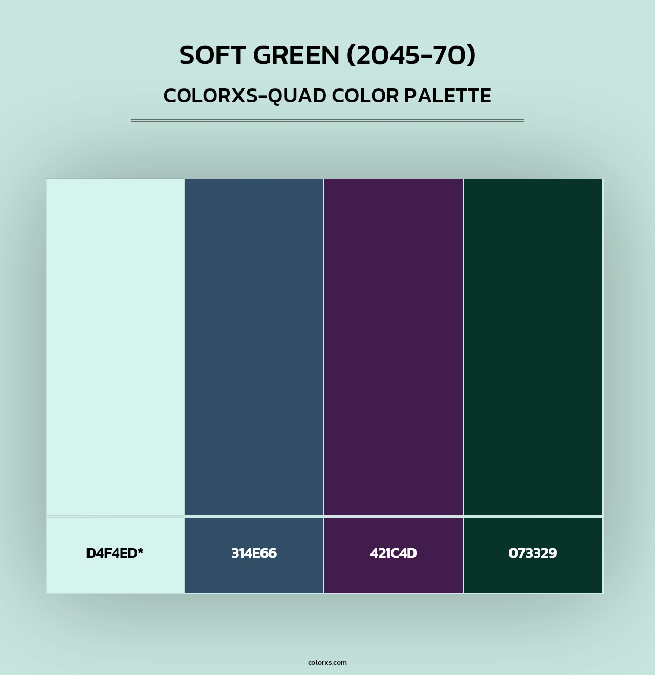 Soft Green (2045-70) - Colorxs Quad Palette