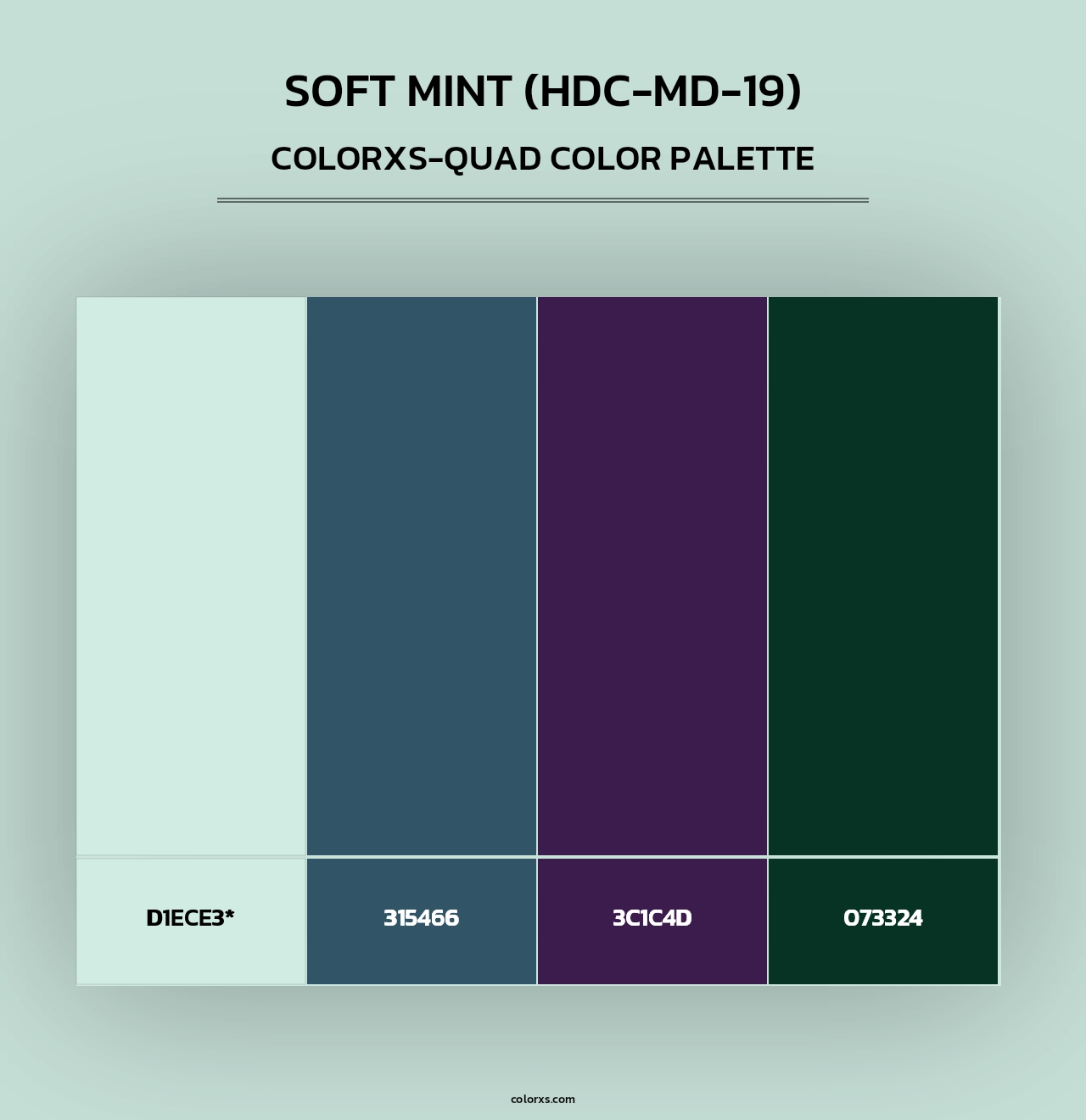 Soft Mint (HDC-MD-19) - Colorxs Quad Palette