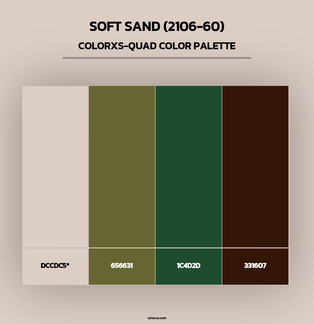 Soft Sand (2106-60) - Colorxs Quad Palette
