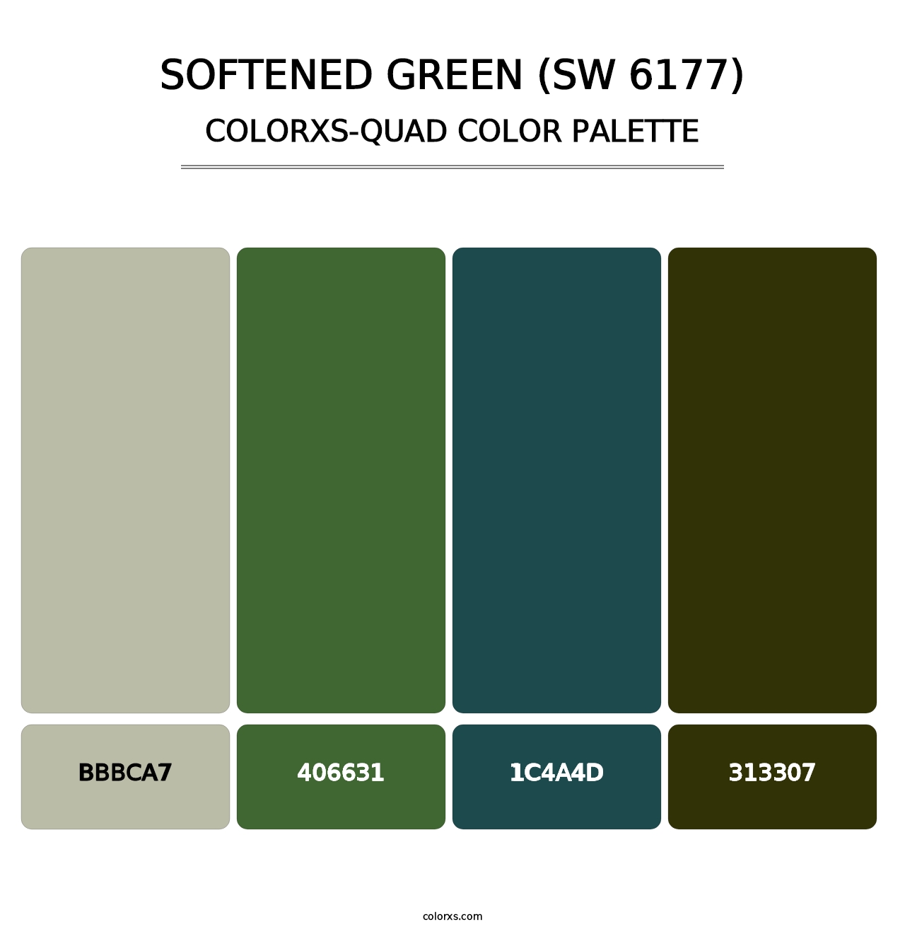 Softened Green (SW 6177) - Colorxs Quad Palette