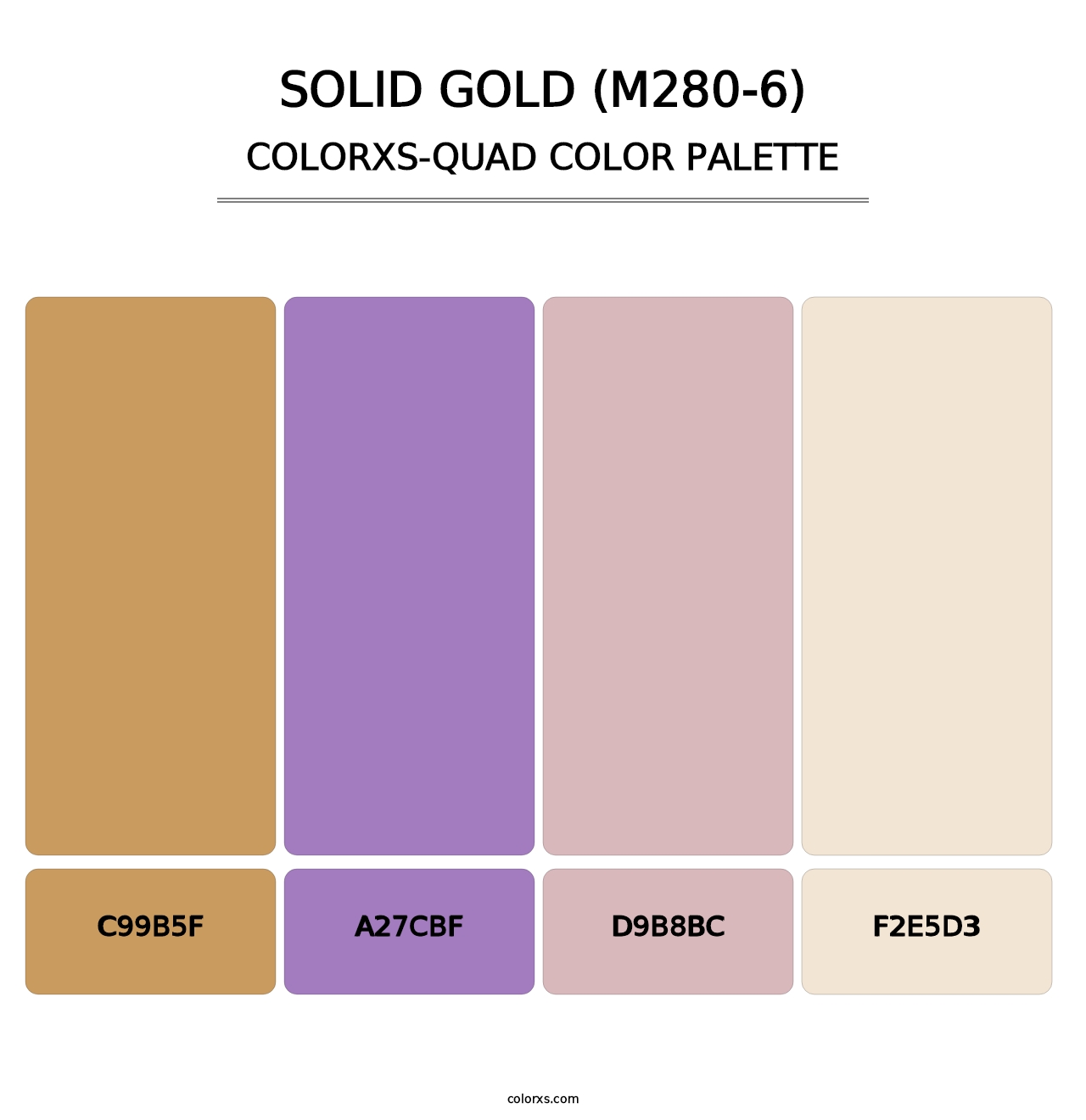 Solid Gold (M280-6) - Colorxs Quad Palette