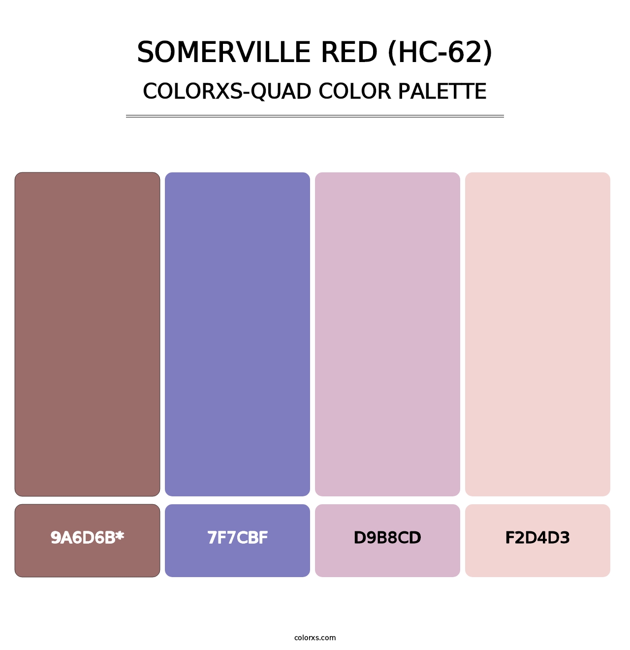 Somerville Red (HC-62) - Colorxs Quad Palette