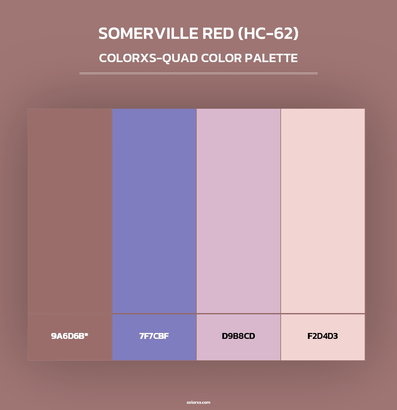 Somerville Red (HC-62) - Colorxs Quad Palette