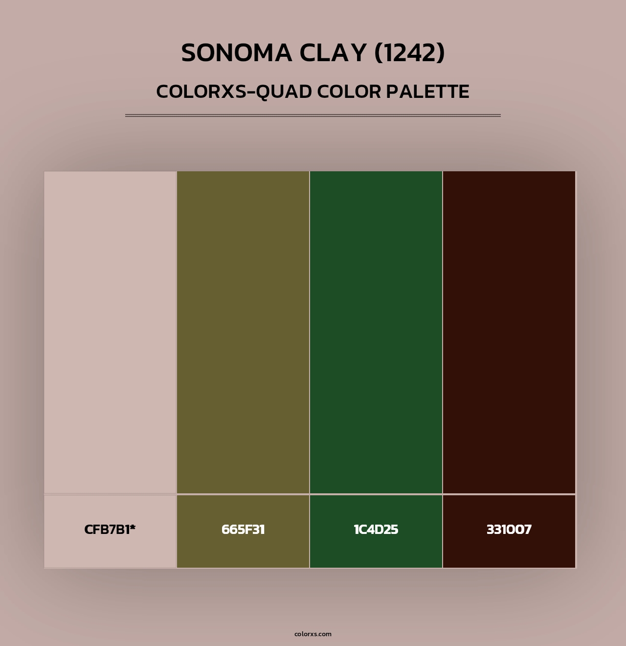 Sonoma Clay (1242) - Colorxs Quad Palette