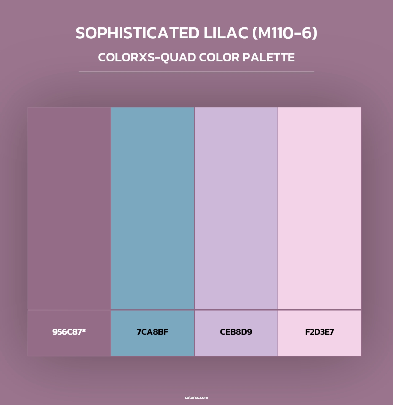 Sophisticated Lilac (M110-6) - Colorxs Quad Palette