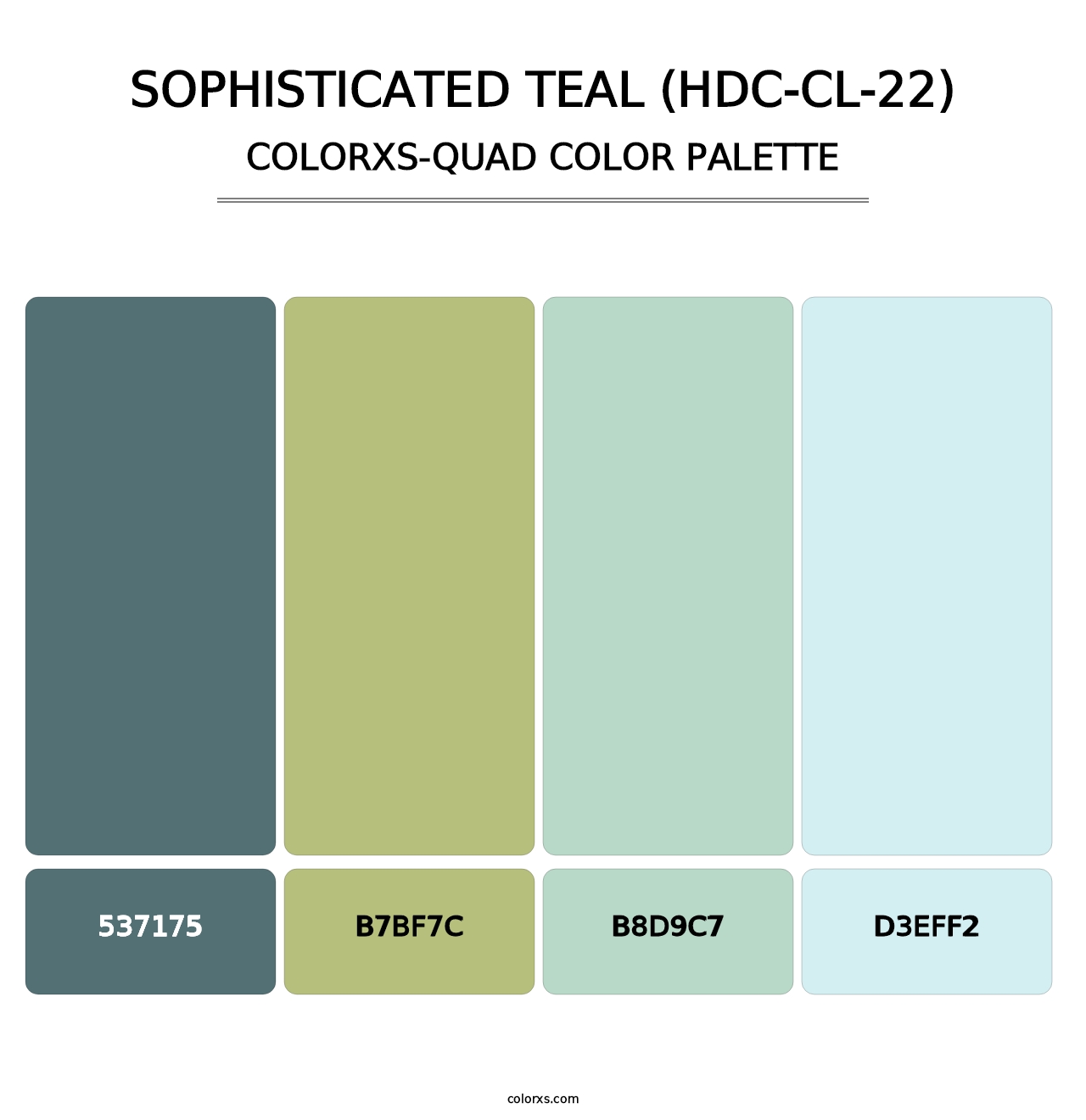 Sophisticated Teal (HDC-CL-22) - Colorxs Quad Palette