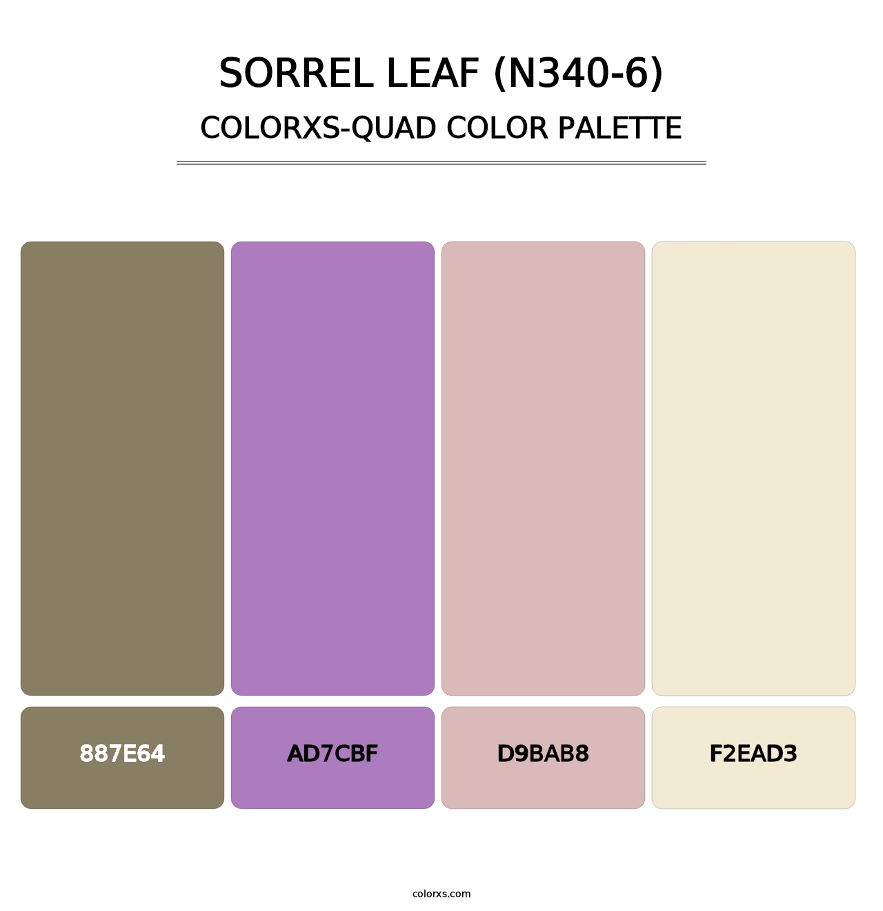 Sorrel Leaf (N340-6) - Colorxs Quad Palette