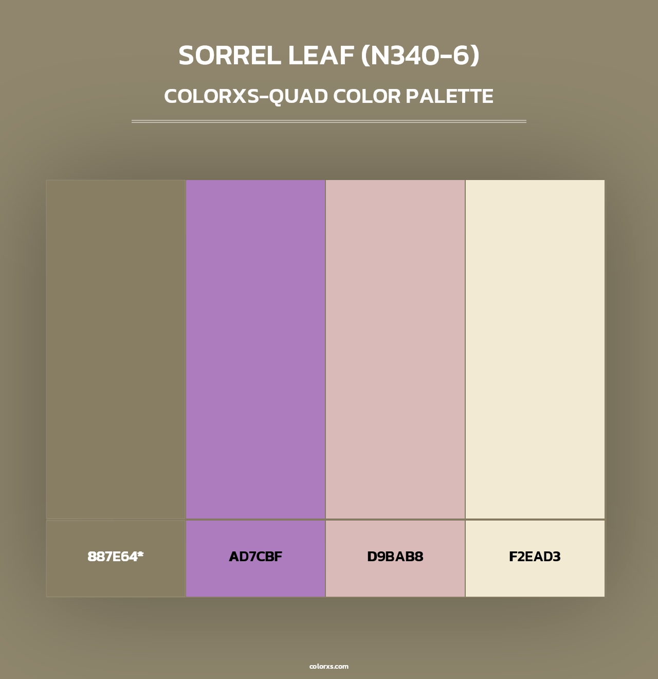Sorrel Leaf (N340-6) - Colorxs Quad Palette