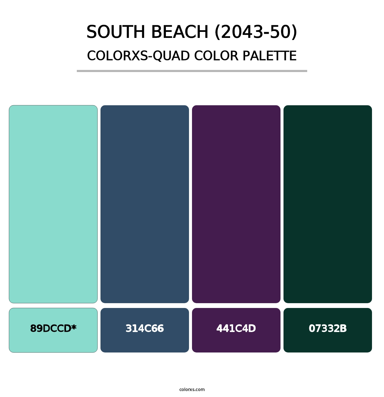South Beach (2043-50) - Colorxs Quad Palette