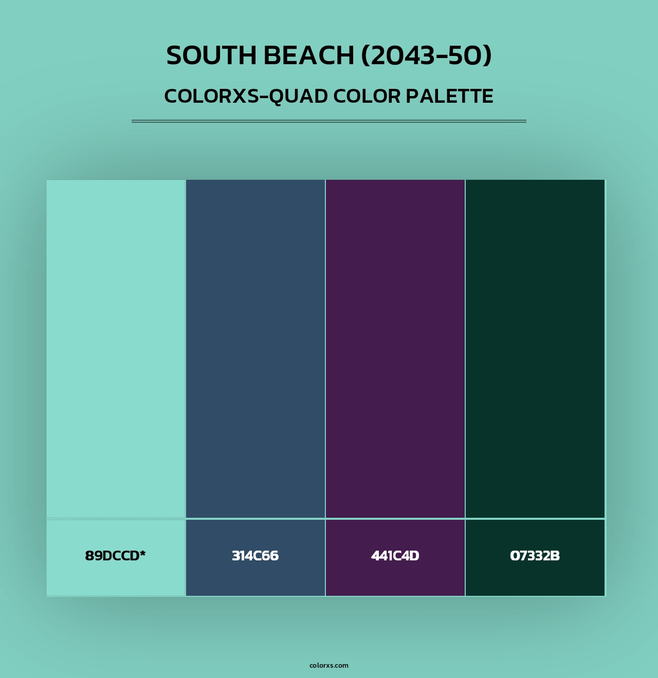 South Beach (2043-50) - Colorxs Quad Palette