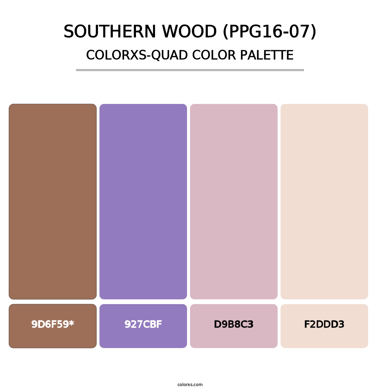 Southern Wood (PPG16-07) - Colorxs Quad Palette