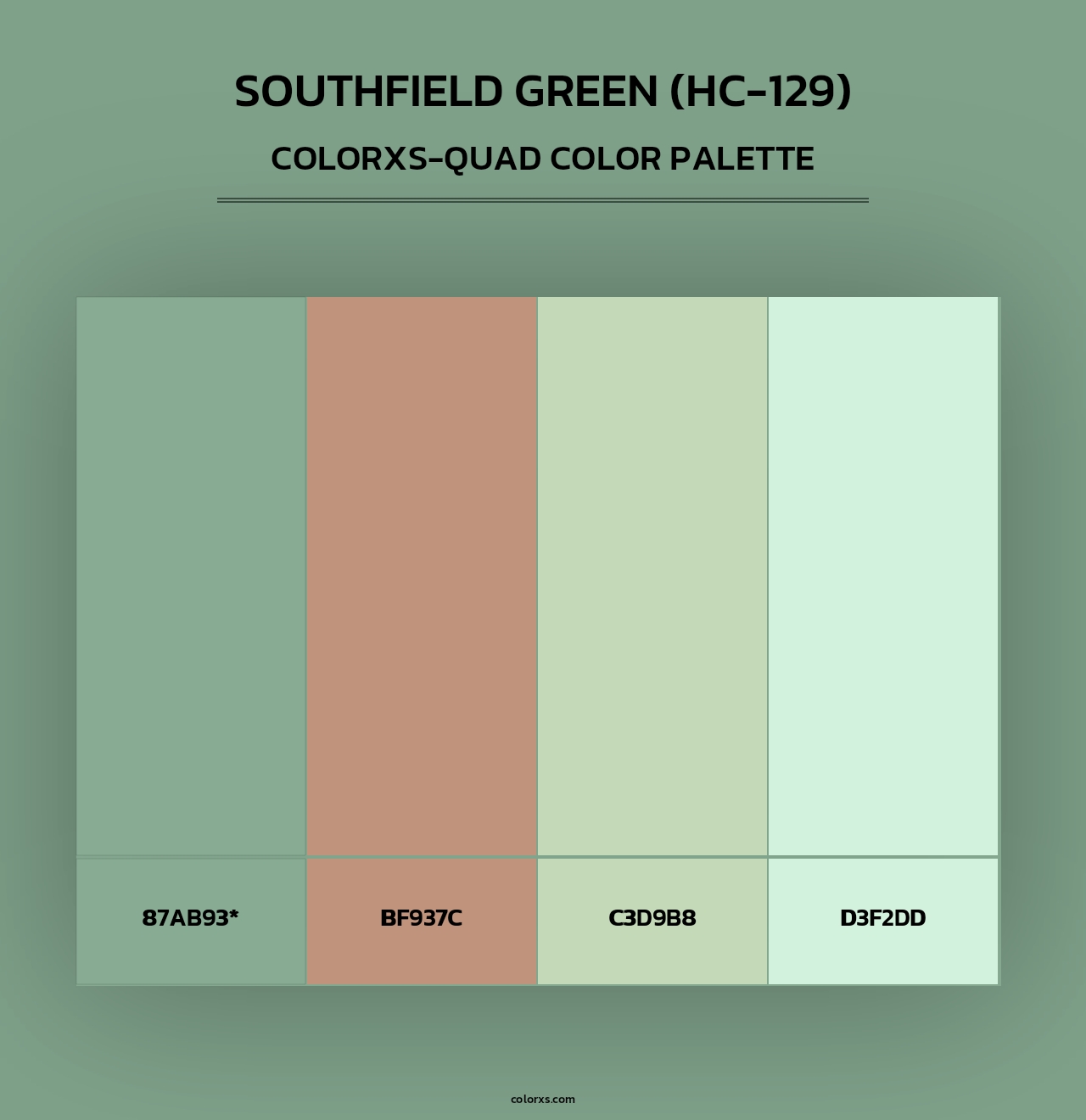 Southfield Green (HC-129) - Colorxs Quad Palette