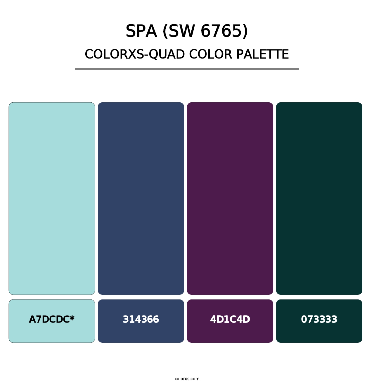 Spa (SW 6765) - Colorxs Quad Palette