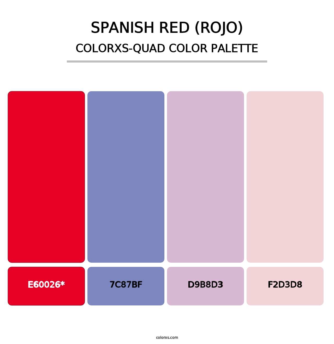 Spanish Red (Rojo) - Colorxs Quad Palette