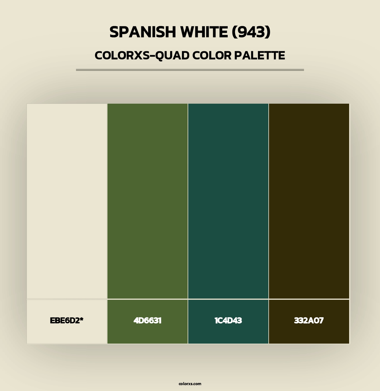 Spanish White (943) - Colorxs Quad Palette