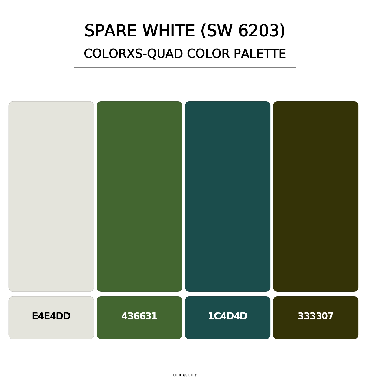 Spare White (SW 6203) - Colorxs Quad Palette