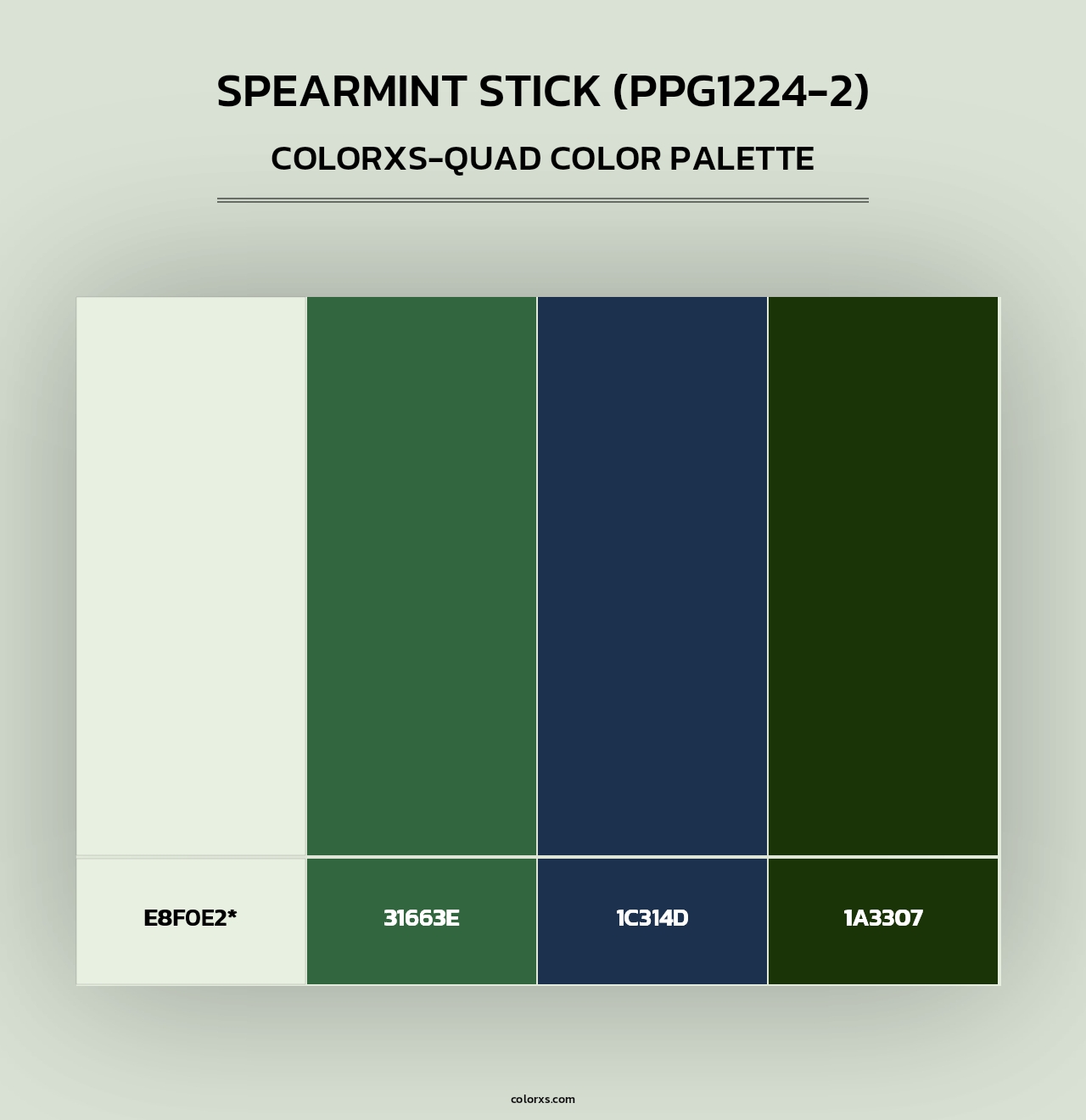 Spearmint Stick (PPG1224-2) - Colorxs Quad Palette