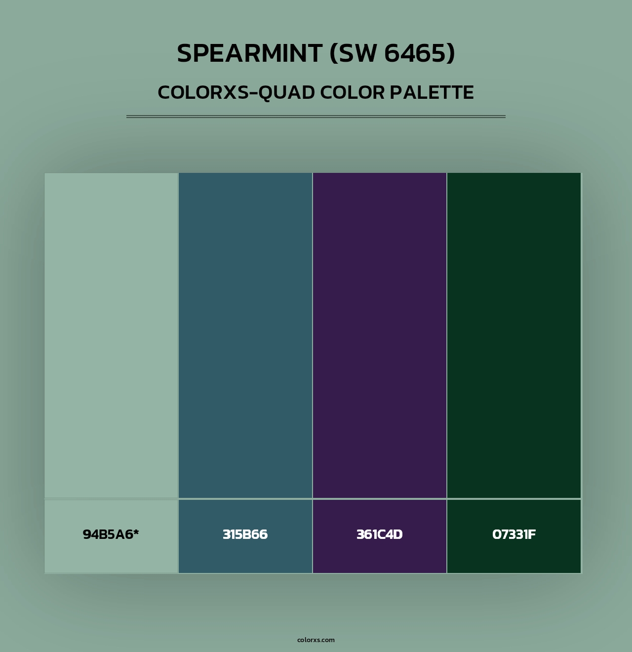 Spearmint (SW 6465) - Colorxs Quad Palette