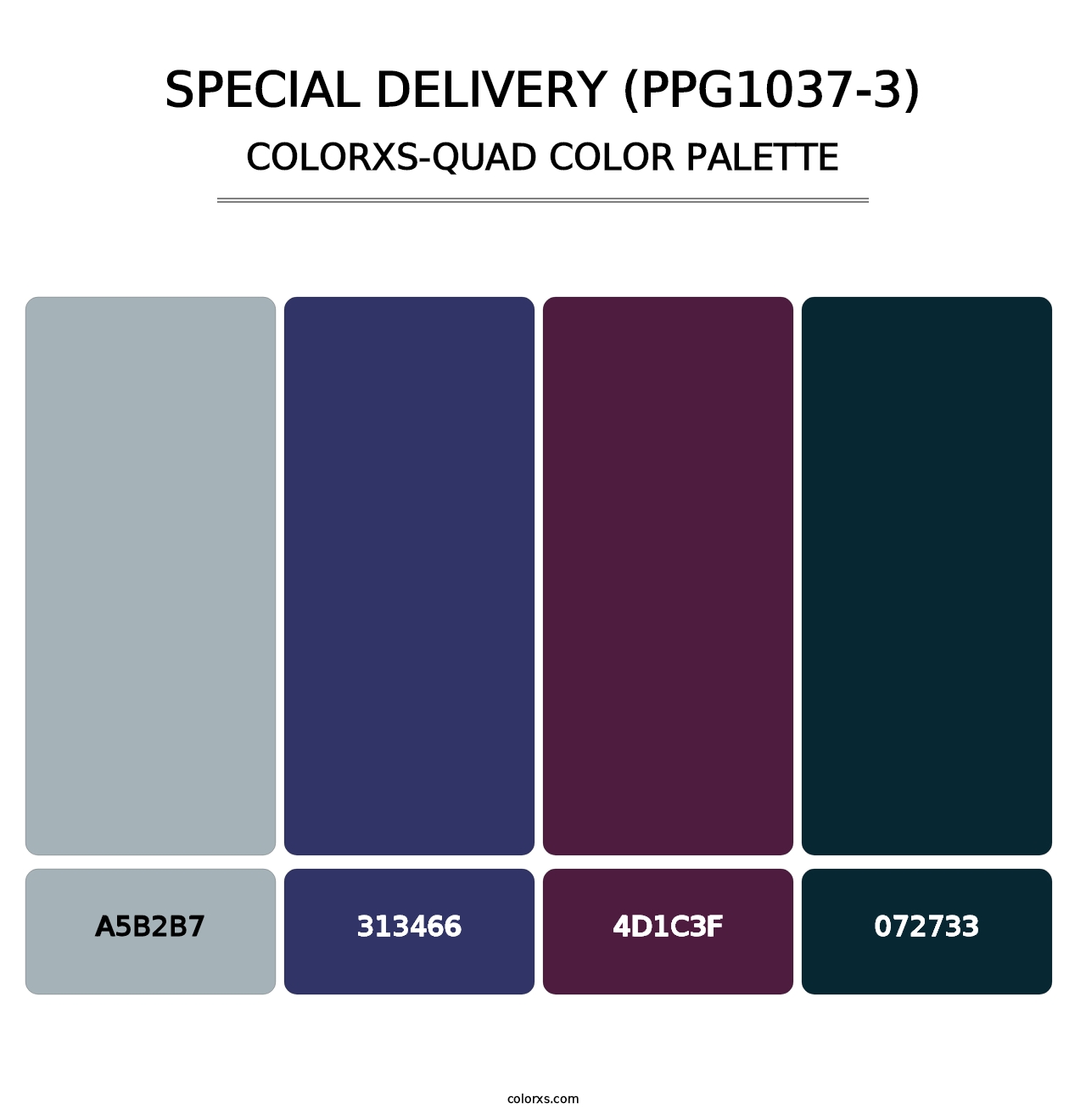 Special Delivery (PPG1037-3) - Colorxs Quad Palette