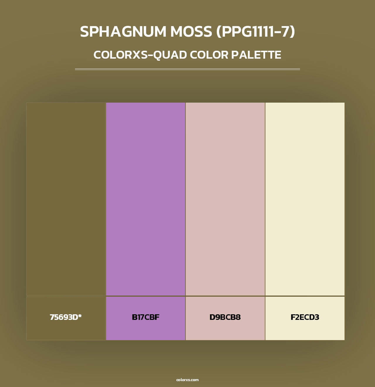 Sphagnum Moss (PPG1111-7) - Colorxs Quad Palette