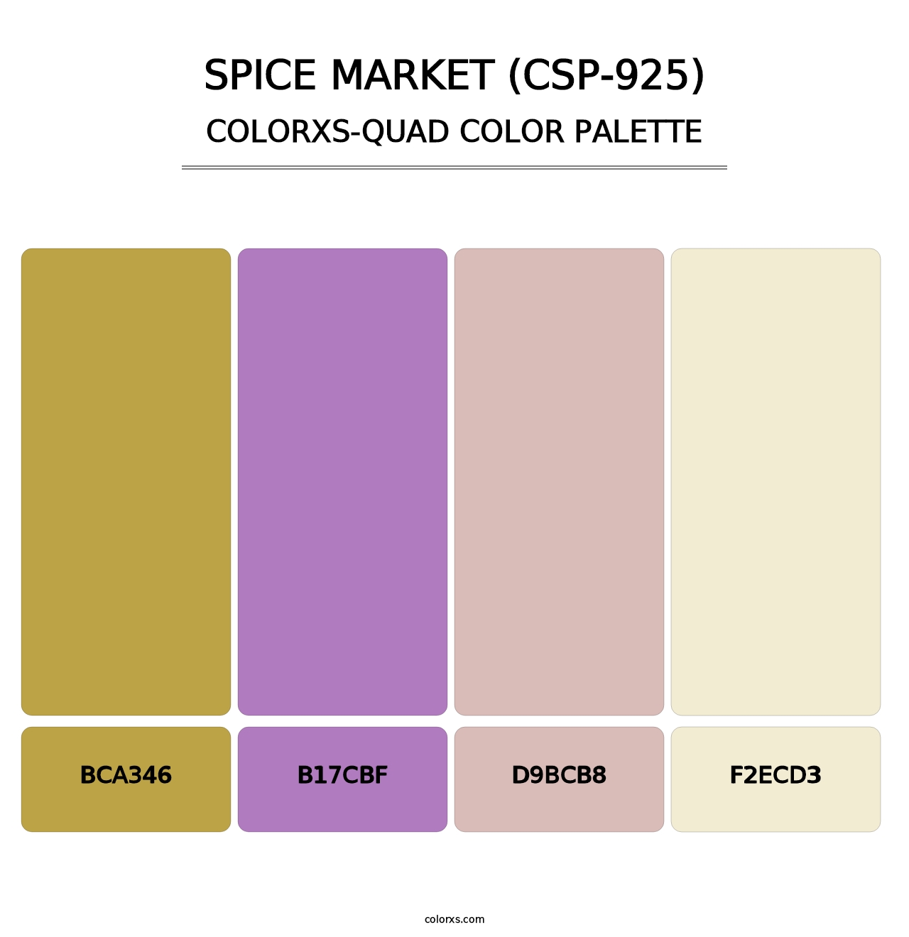 Spice Market (CSP-925) - Colorxs Quad Palette