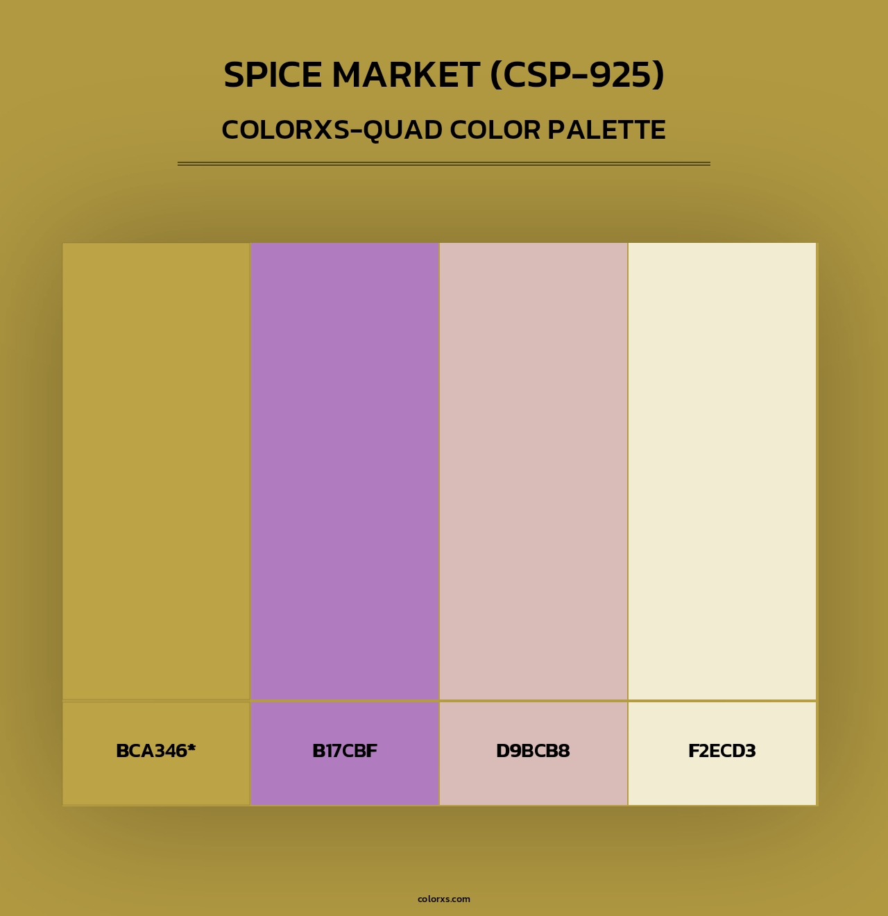 Spice Market (CSP-925) - Colorxs Quad Palette
