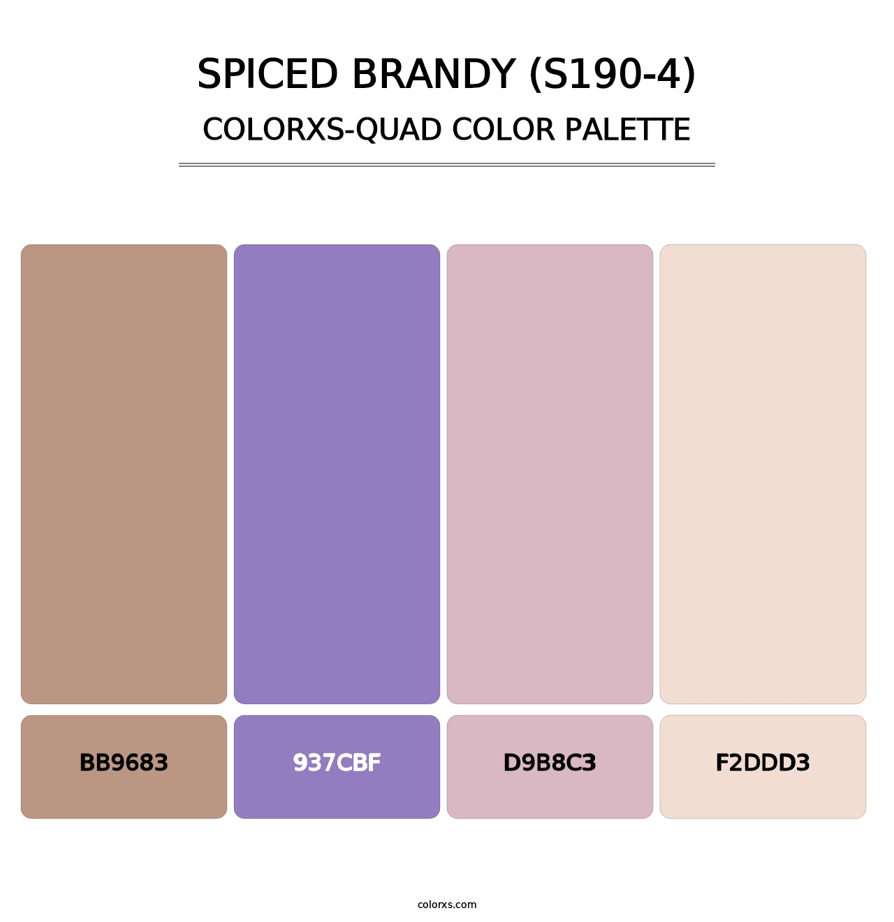 Spiced Brandy (S190-4) - Colorxs Quad Palette