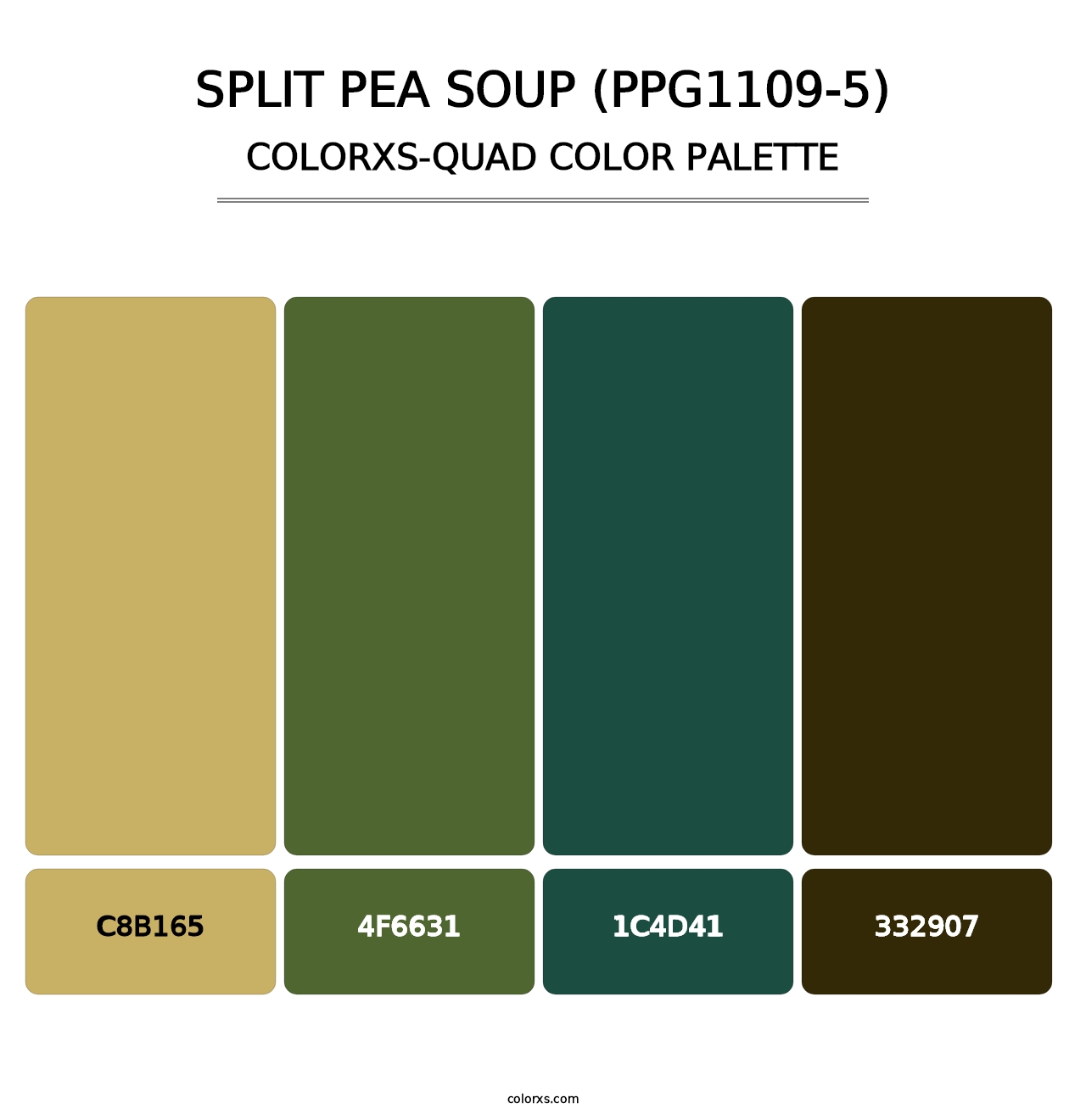 Split Pea Soup (PPG1109-5) - Colorxs Quad Palette