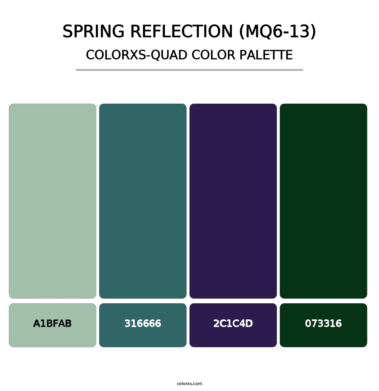 Spring Reflection (MQ6-13) - Colorxs Quad Palette
