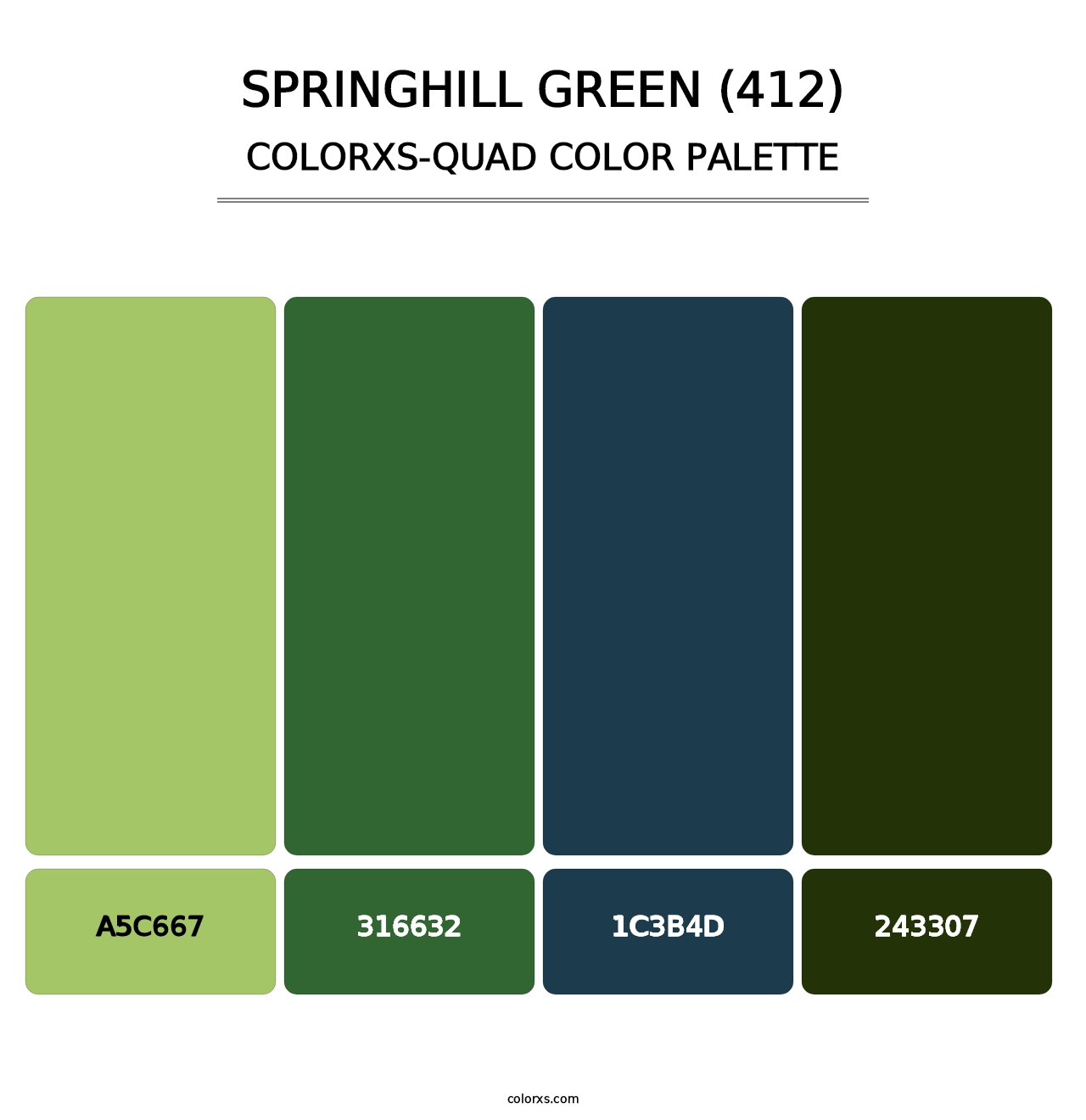 Springhill Green (412) - Colorxs Quad Palette