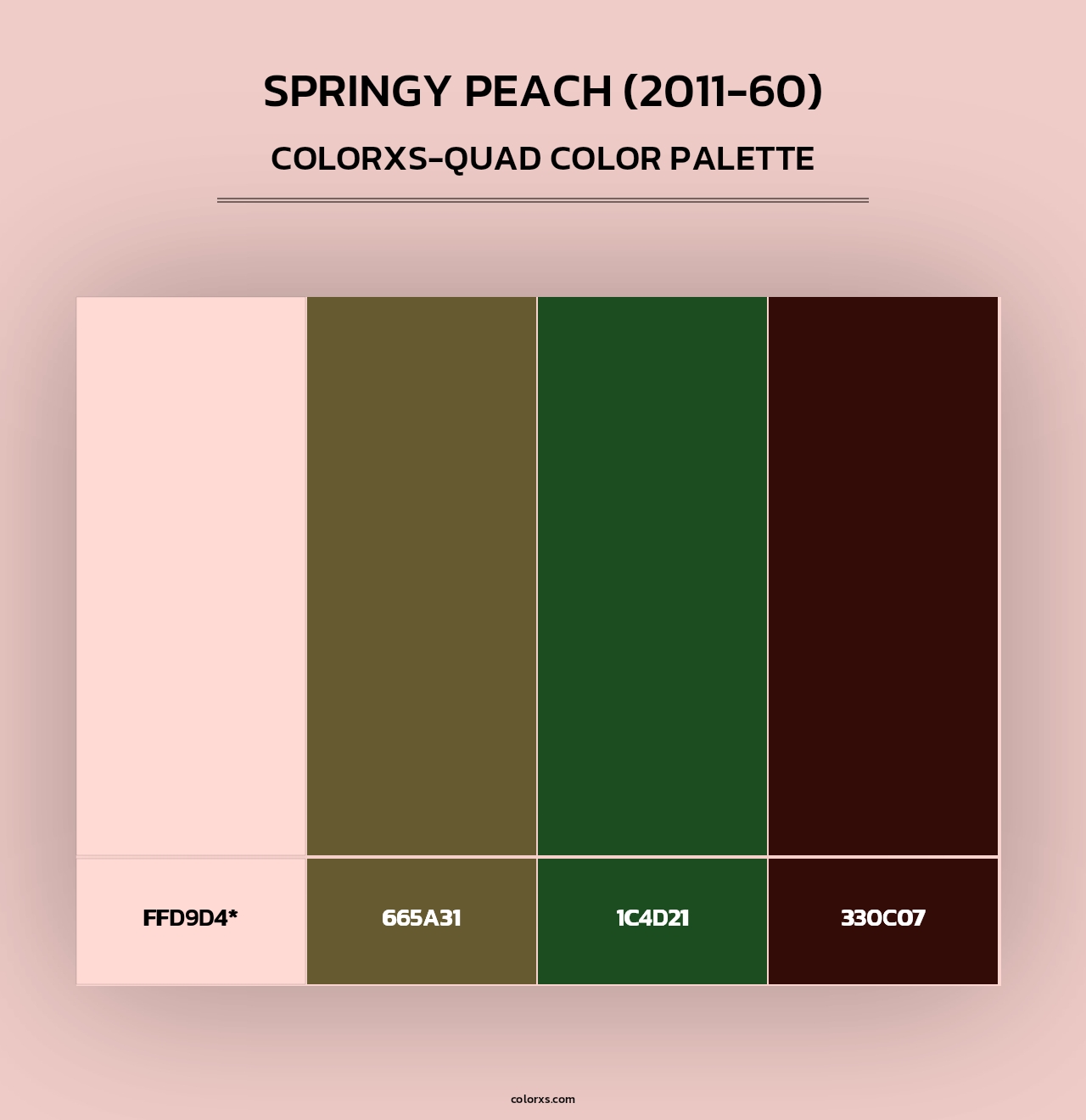 Springy Peach (2011-60) - Colorxs Quad Palette