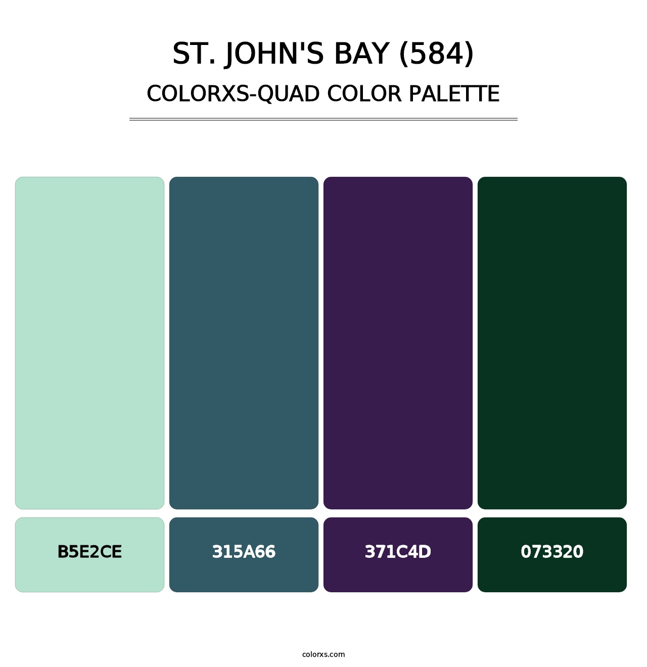 St. John's Bay (584) - Colorxs Quad Palette