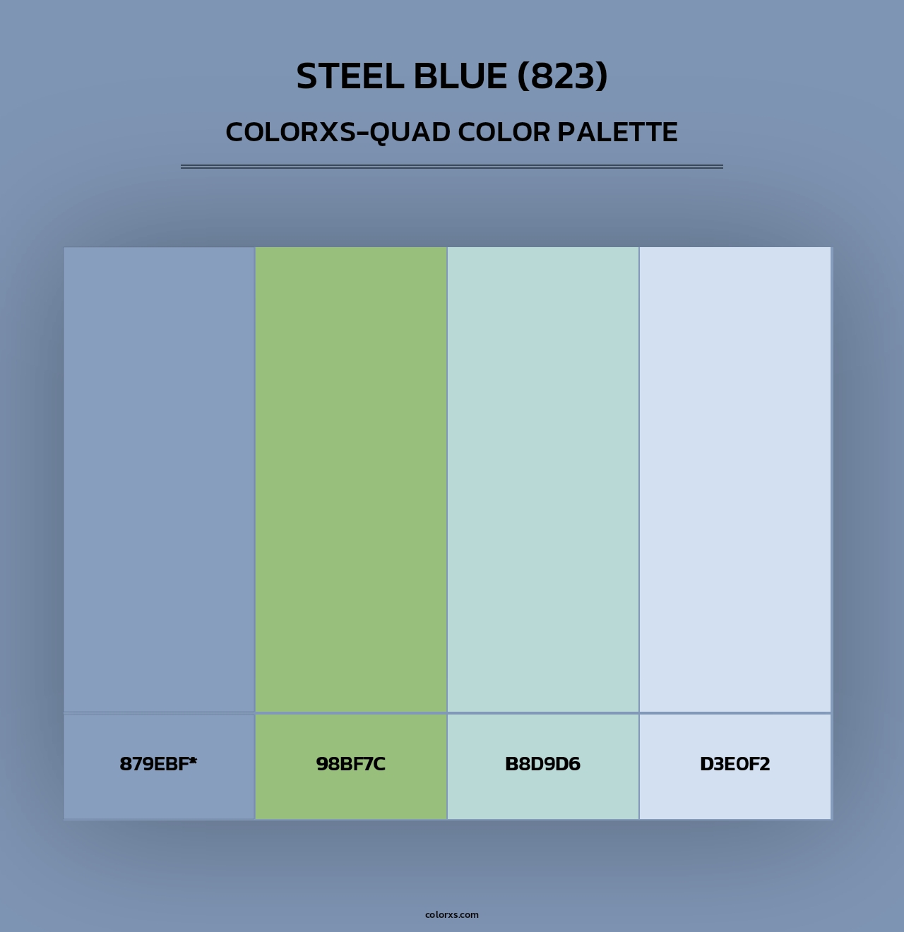 Steel Blue (823) - Colorxs Quad Palette