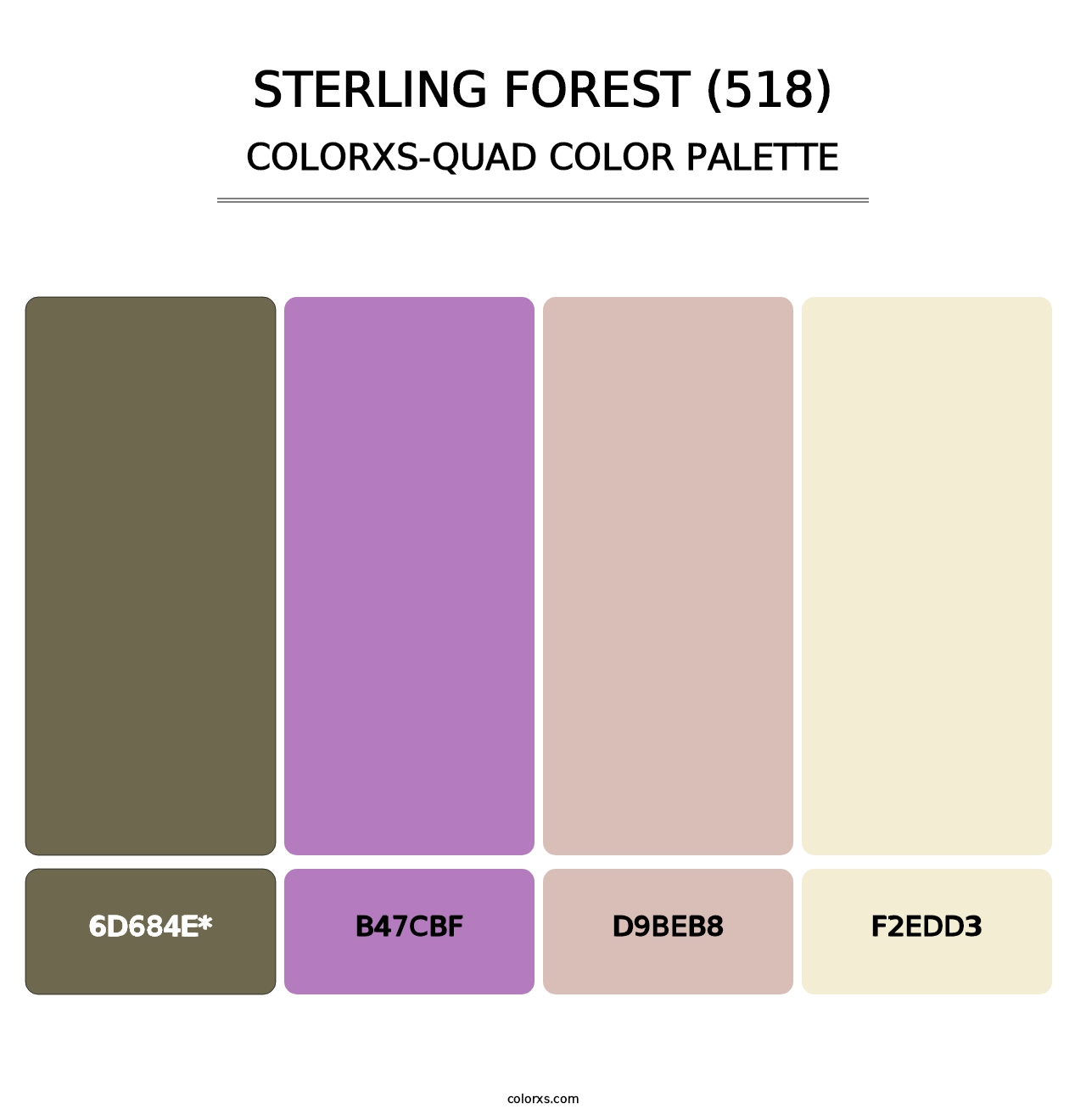 Sterling Forest (518) - Colorxs Quad Palette